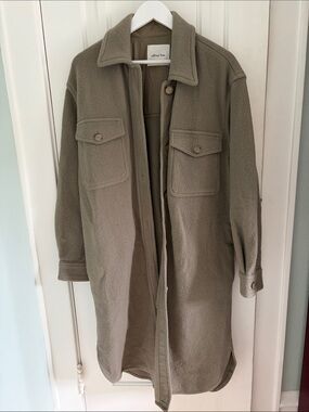 Aritzia • Wilfred Free Taupe Merino Wool Coat Size S